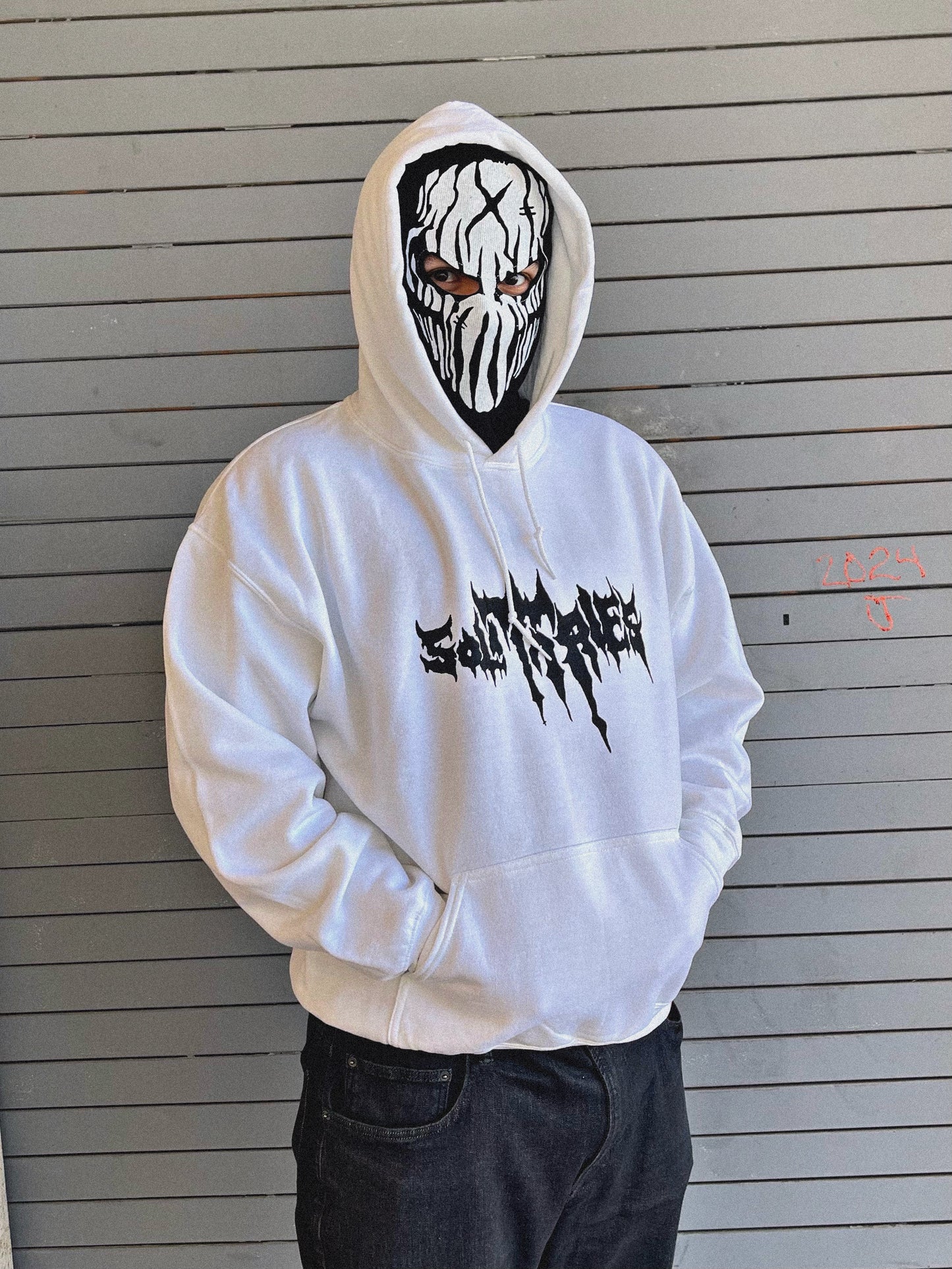 INCUBUS SKULL HOODIE (WHITE) (UNISEX)